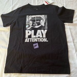 Nike Boy’s Play Attention Shirt Size L (14-16) NEW Football Black